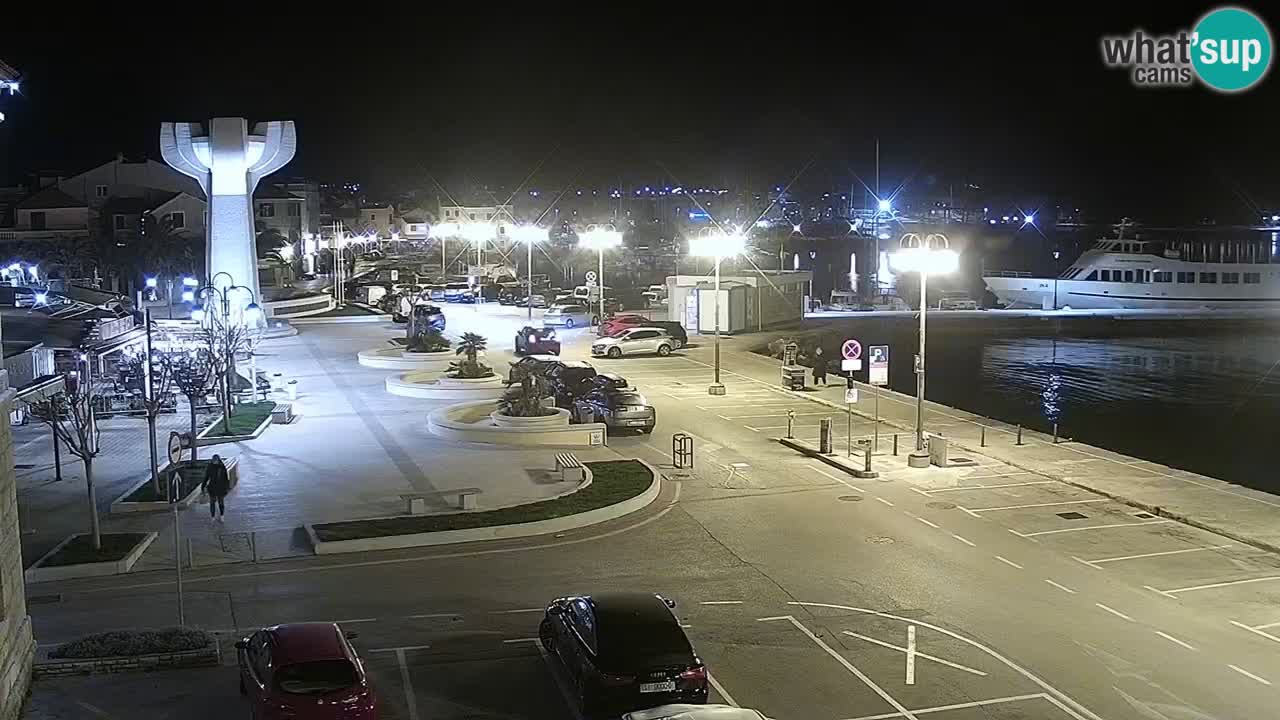 Vodice Live webcam – marina and  seafront