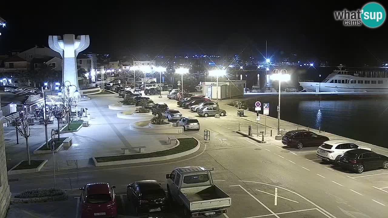 Vodice Live webcam – marina and  seafront