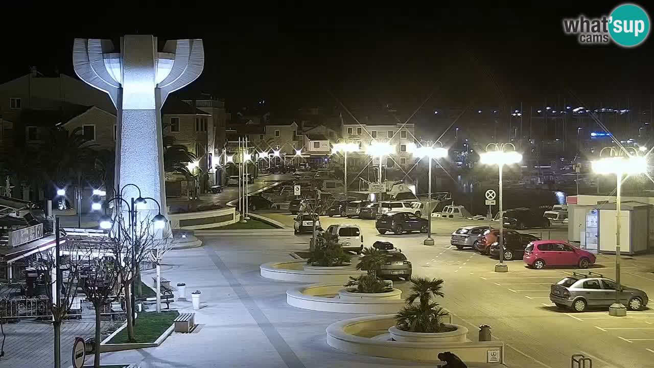 Vodice Live webcam – marina and  seafront