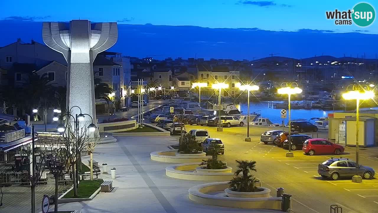 Vodice Live webcam – marina and  seafront