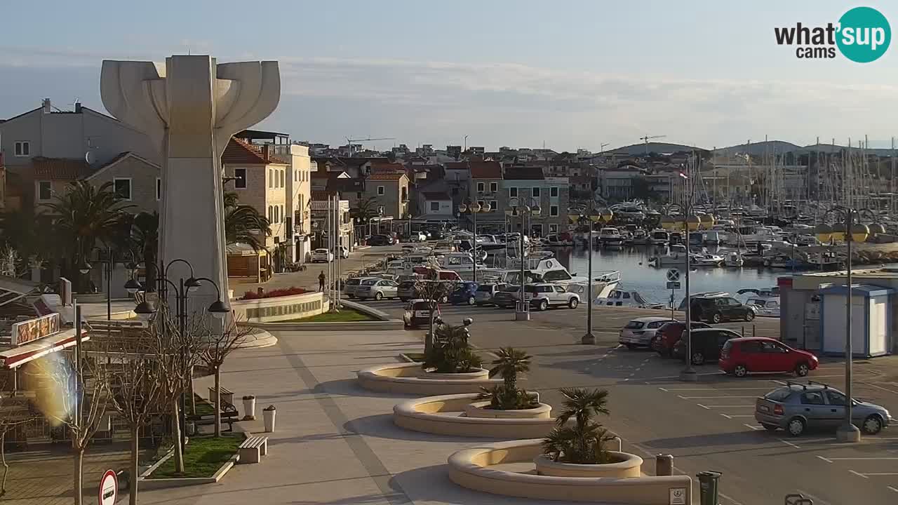 Vodice Live webcam – marina and  seafront