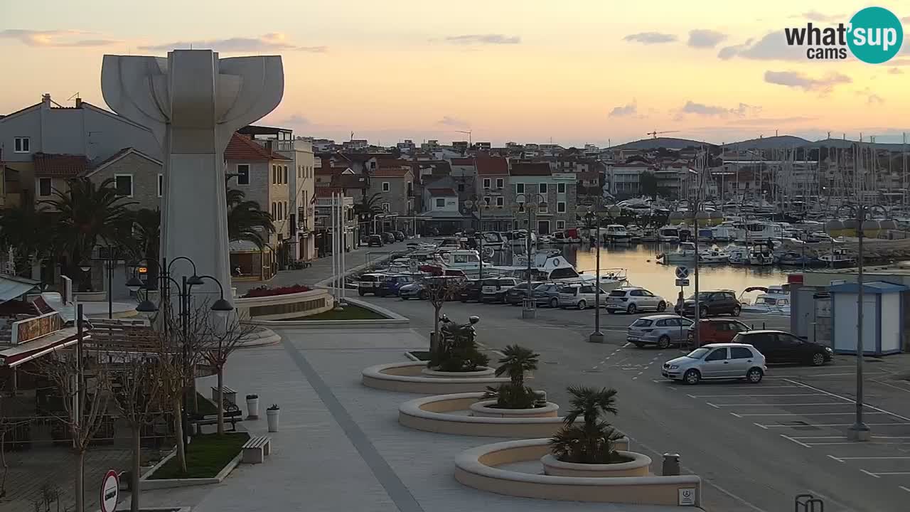 Vodice Live webcam – marina and  seafront