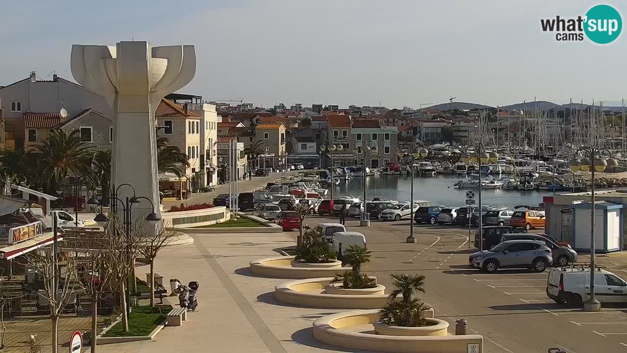 Vodice Live webcam – marina and  seafront