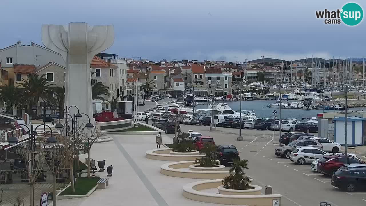 Vodice Live webcam – marina and  seafront