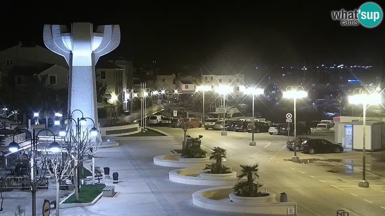 Vodice Live webcam – marina and  seafront