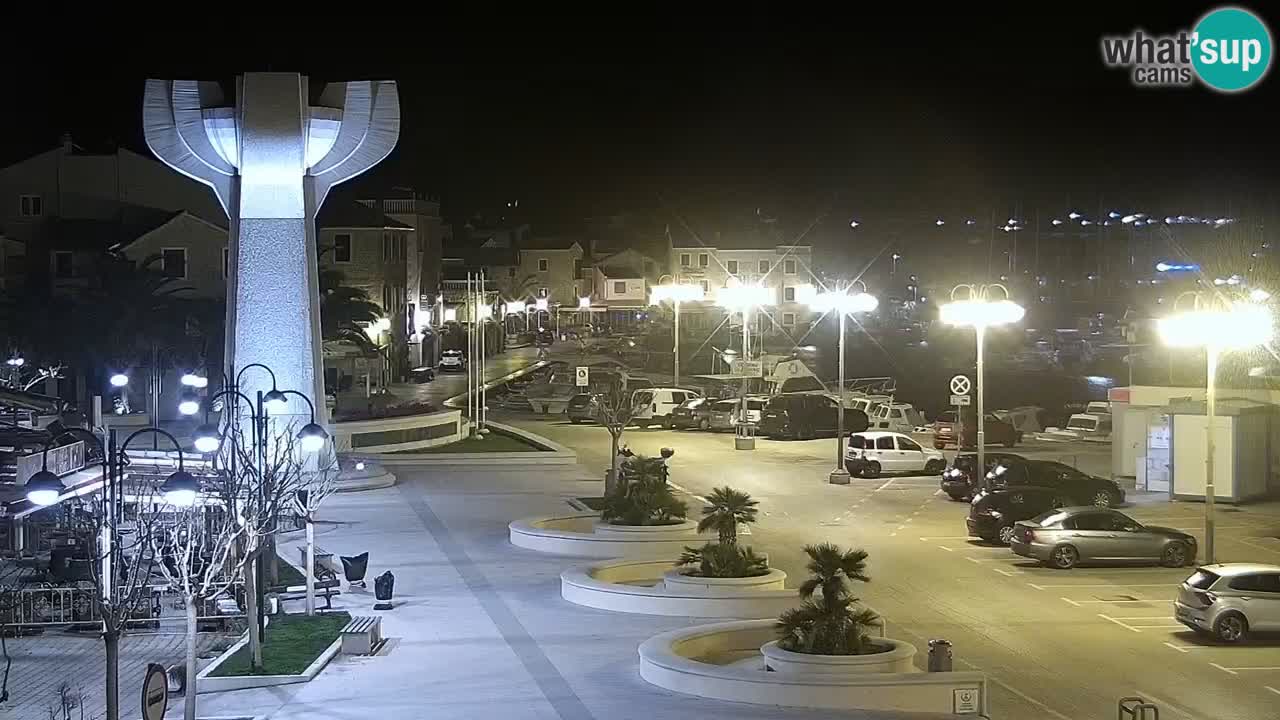Vodice Live webcam – marina and  seafront