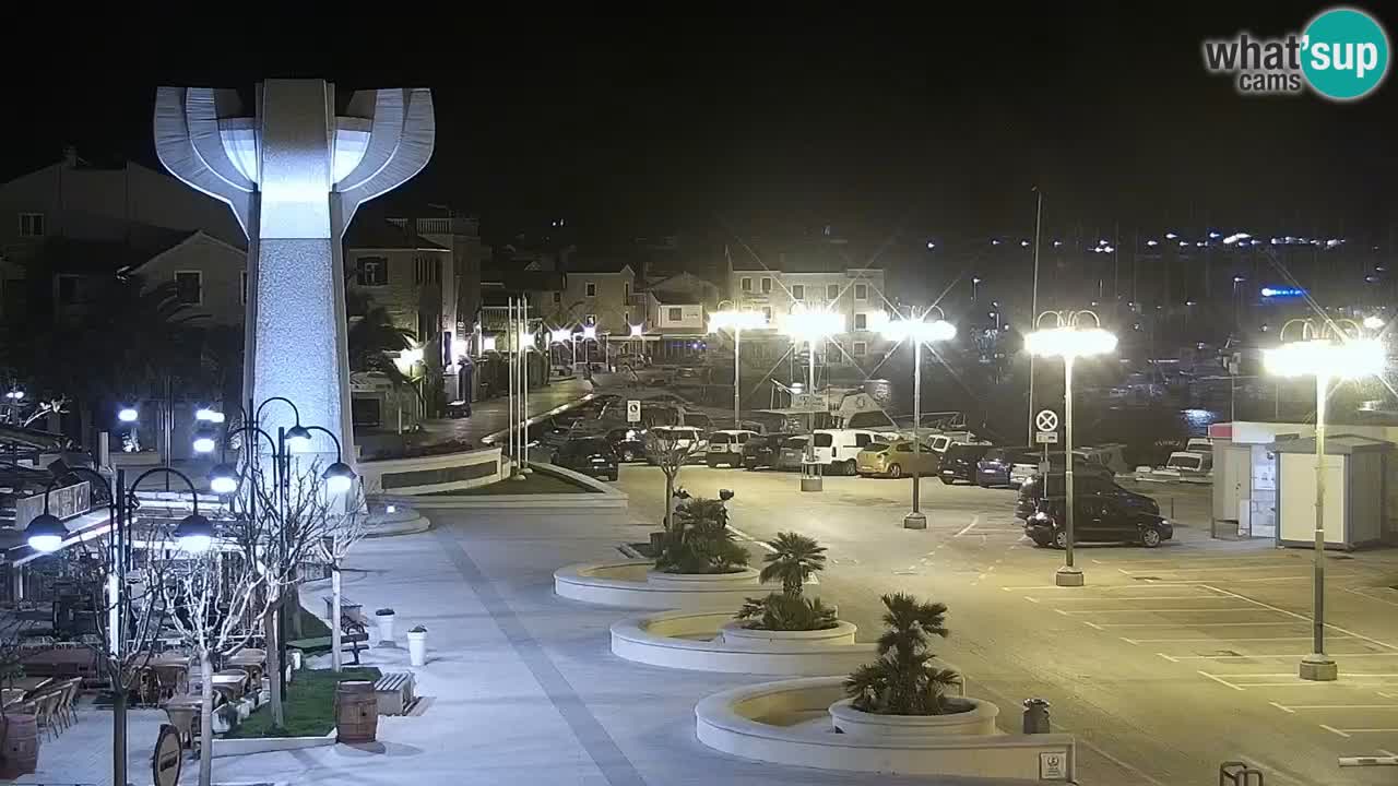 Vodice Live webcam – marina and  seafront