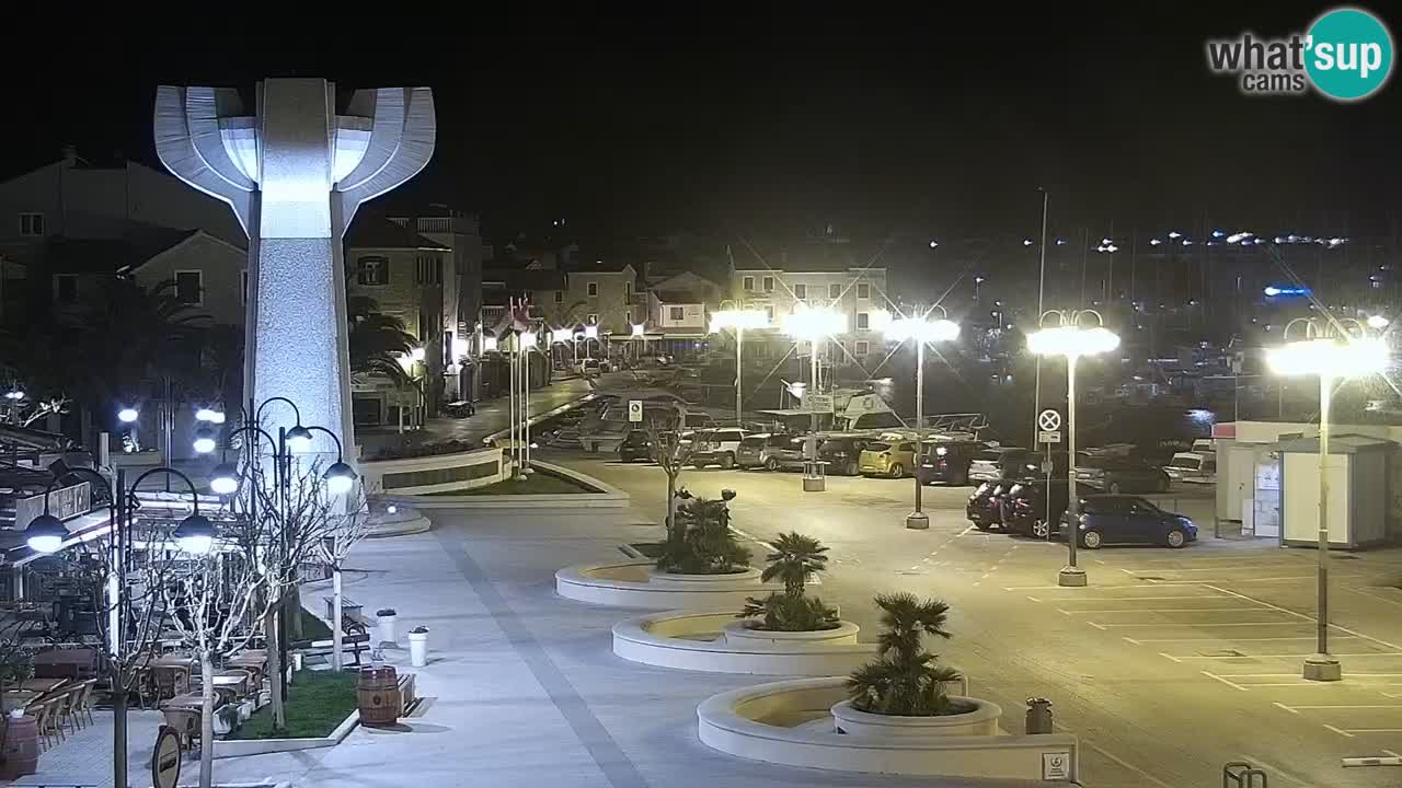Vodice Live webcam – marina and  seafront