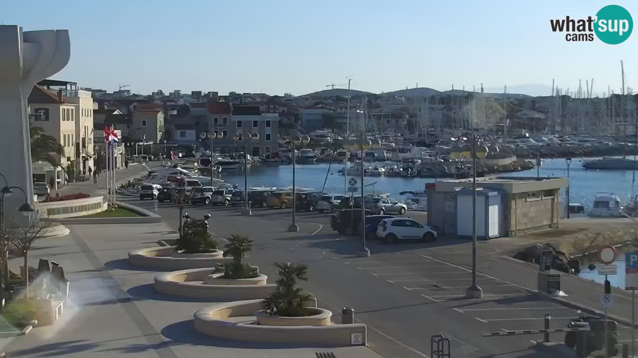Vodice Live webcam – marina and  seafront