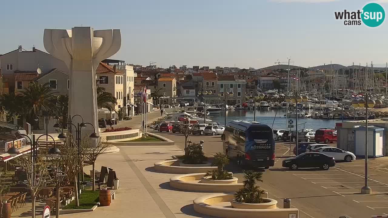 Vodice Live webcam – marina and  seafront