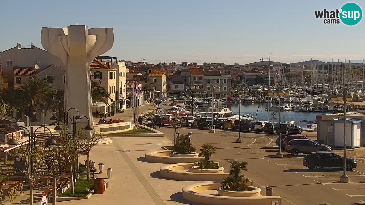 Vodice Live webcam – marina and  seafront