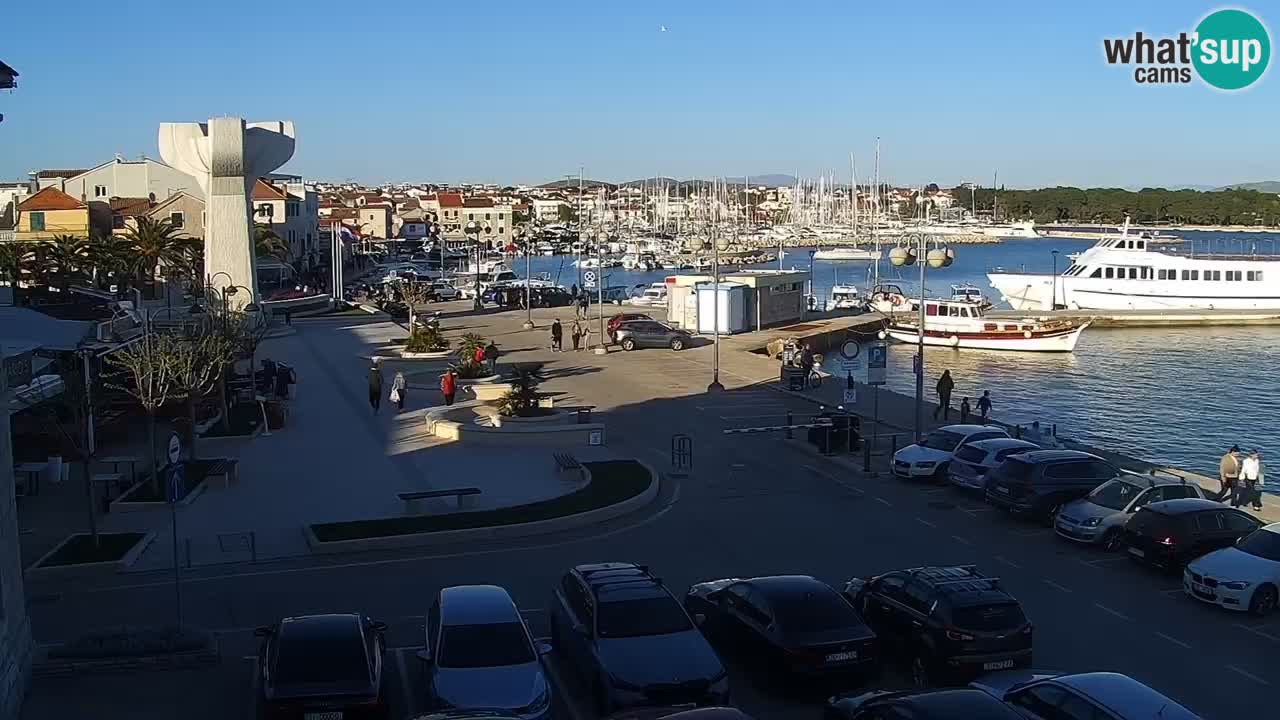 Vodice Live webcam – marina and  seafront