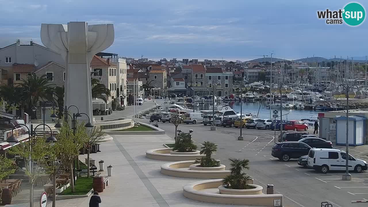 Vodice Live webcam – marina and  seafront