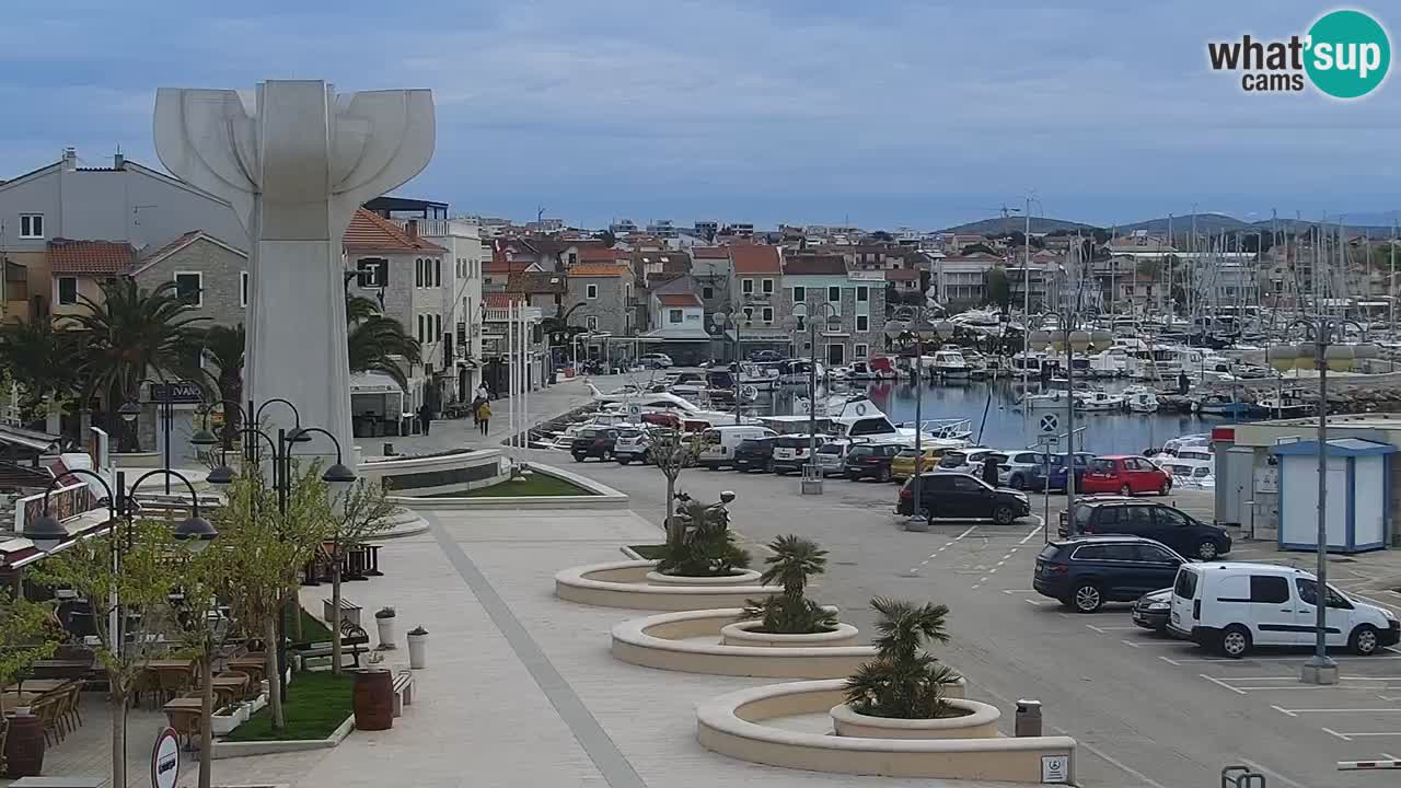 Vodice Live webcam – marina and  seafront