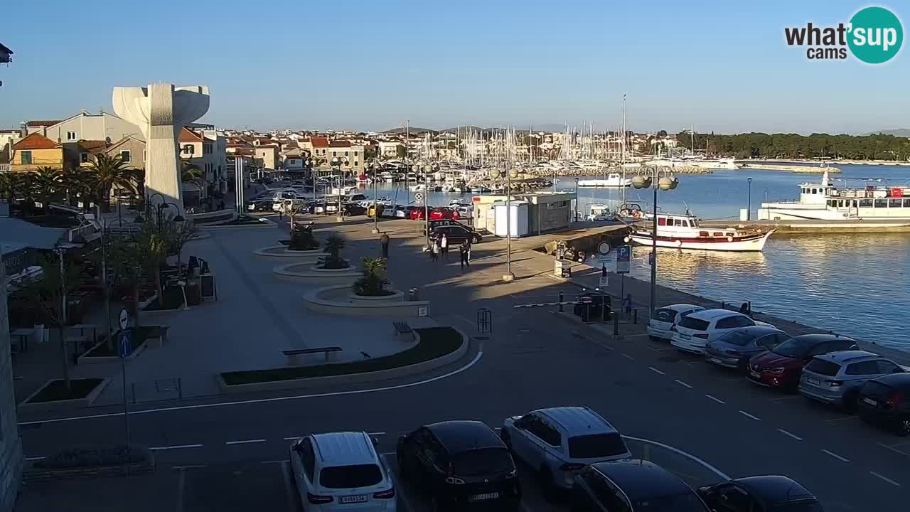 Vodice Live webcam – marina and  seafront