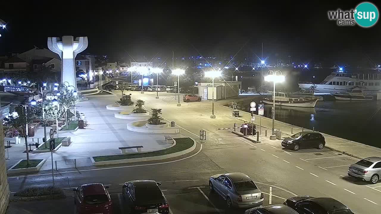 Vodice Live webcam – marina and  seafront