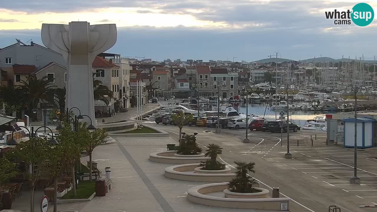 Vodice Live webcam – marina and  seafront