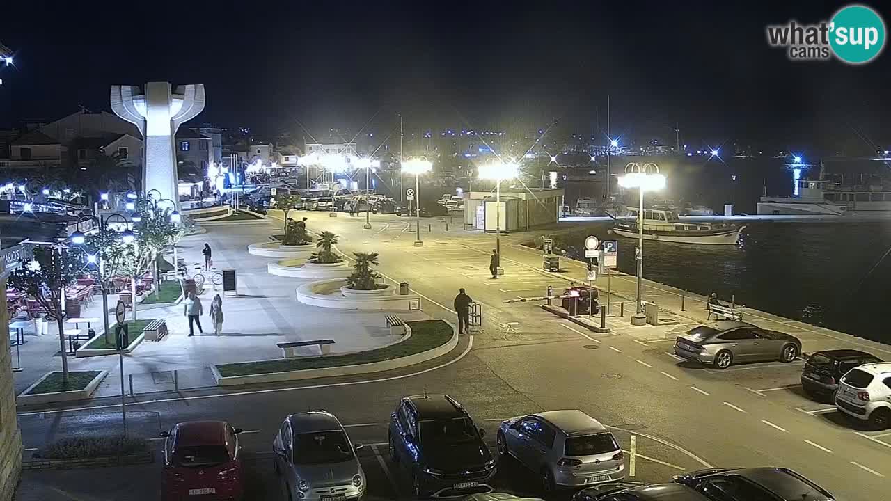 Vodice Live webcam – marina and  seafront