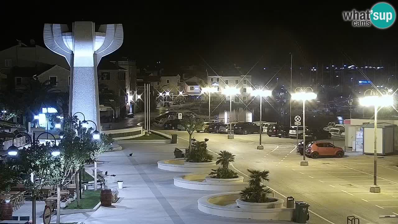 Vodice Live webcam – marina and  seafront