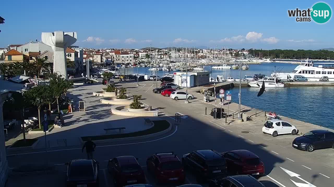 Vodice Live webcam – marina and  seafront