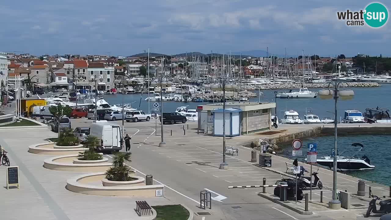 Vodice Live webcam – marina and  seafront