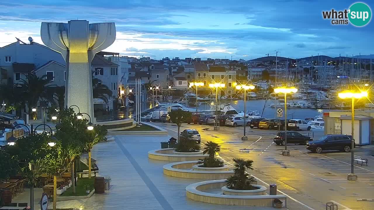 Vodice Live webcam – marina and  seafront