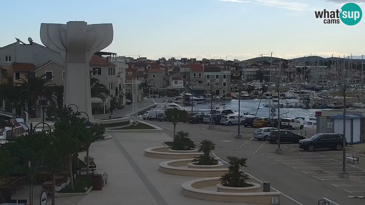 Vodice Live webcam – marina and  seafront