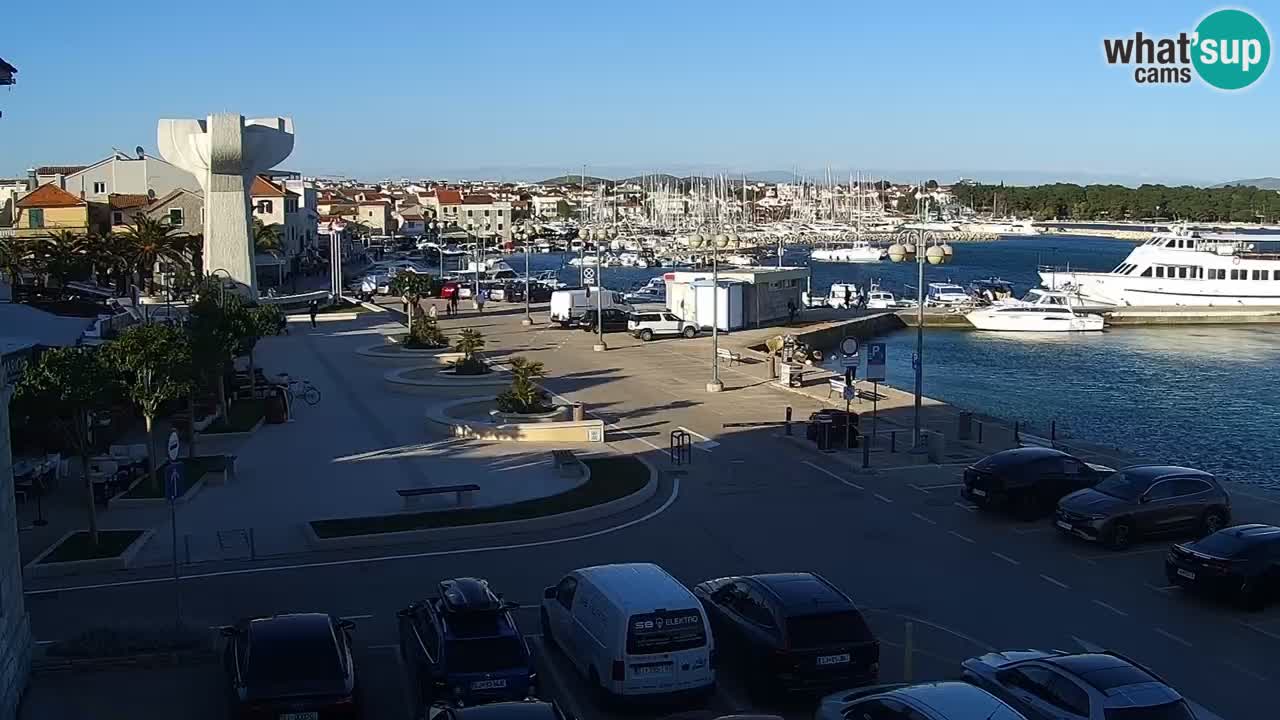 Vodice Live webcam – marina and  seafront