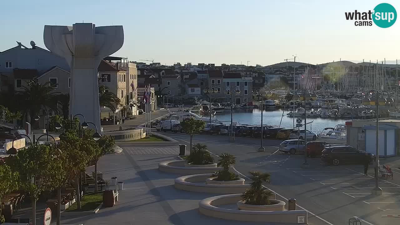 Vodice Live webcam – marina and  seafront