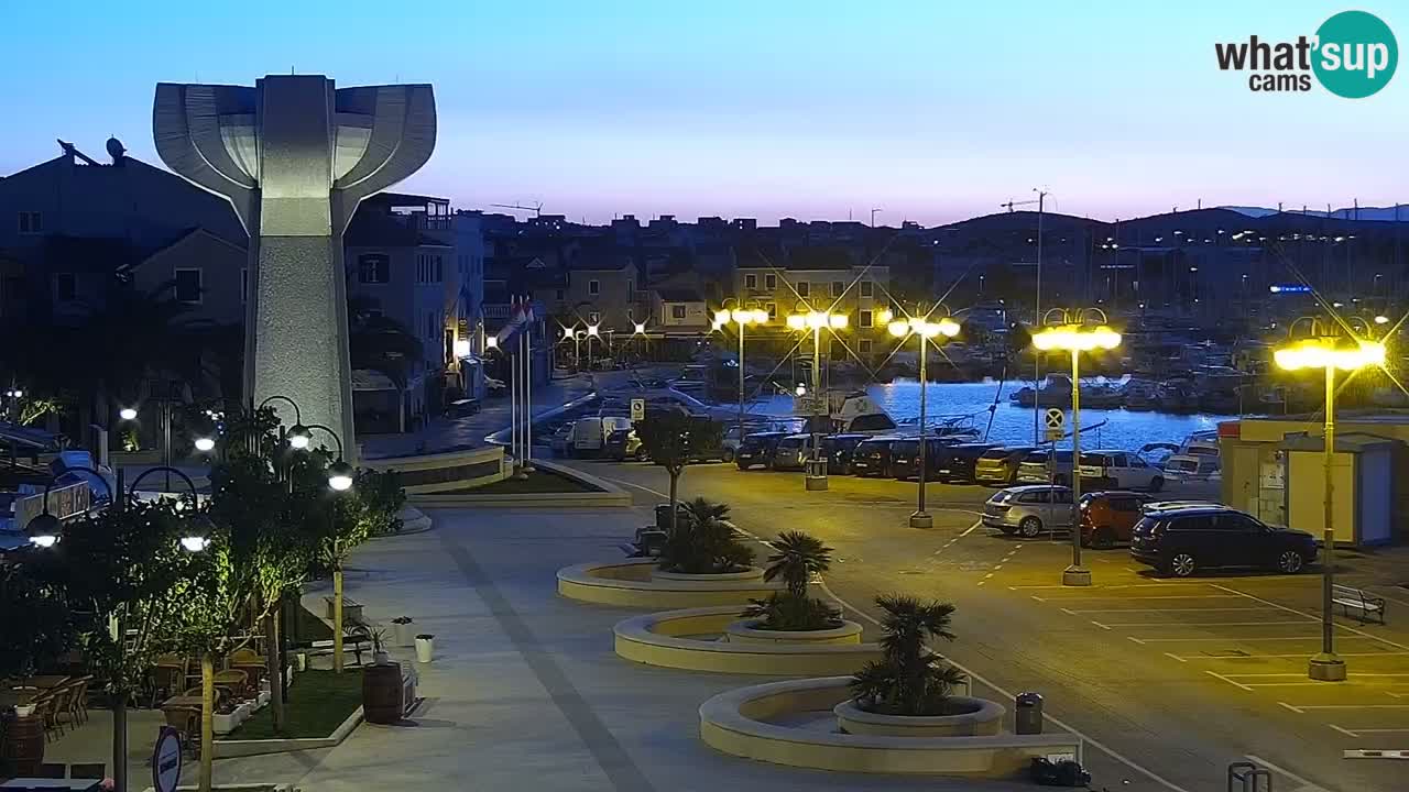 Vodice Live webcam – marina and  seafront