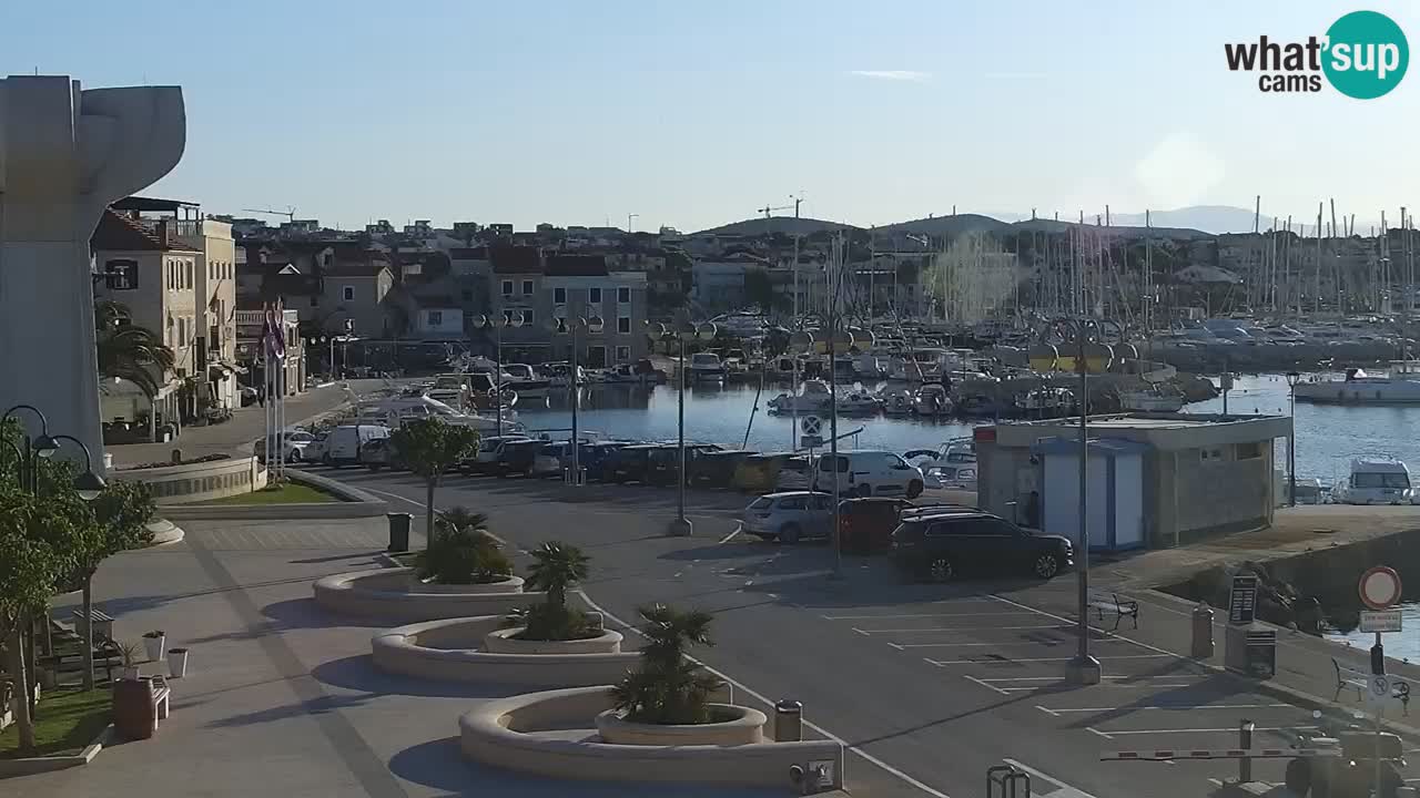 Vodice Live webcam – marina and  seafront
