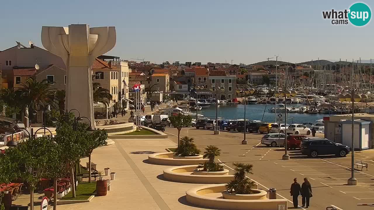 Vodice Live webcam – marina and  seafront