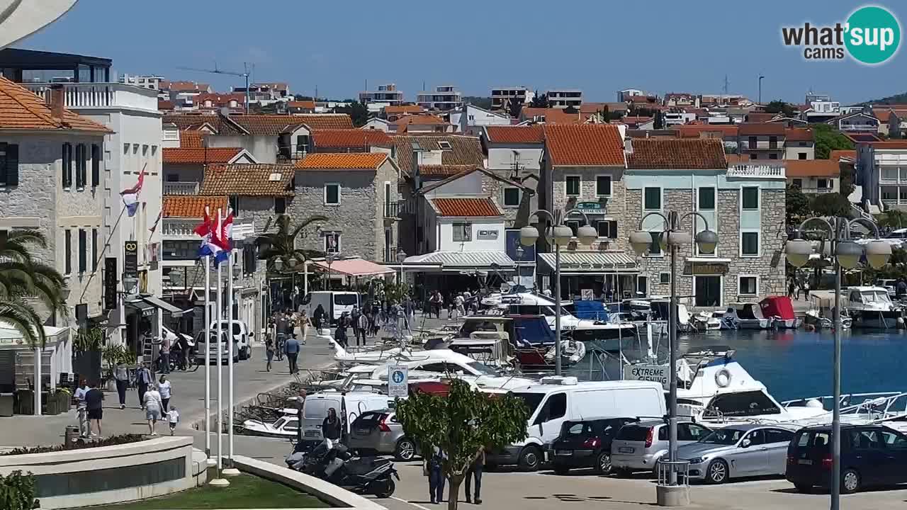 Vodice Live webcam – marina and  seafront