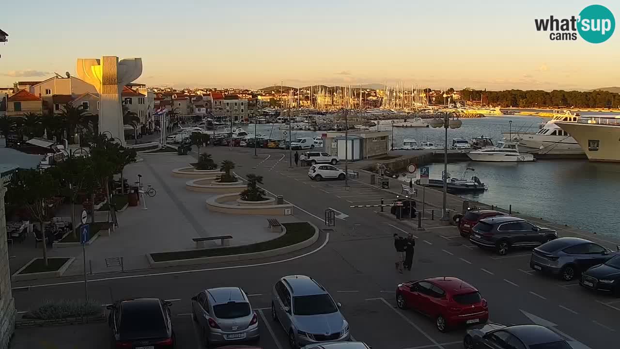 Vodice Live webcam – marina and  seafront