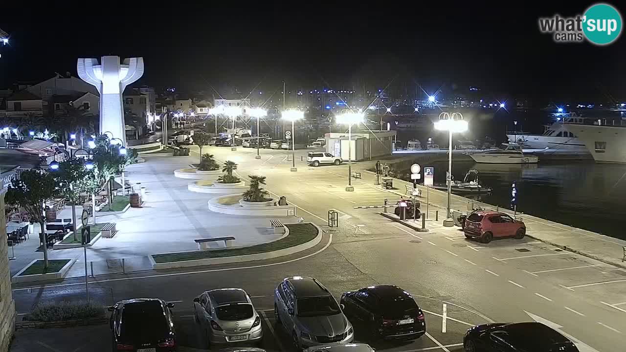 Vodice Live webcam – marina and  seafront