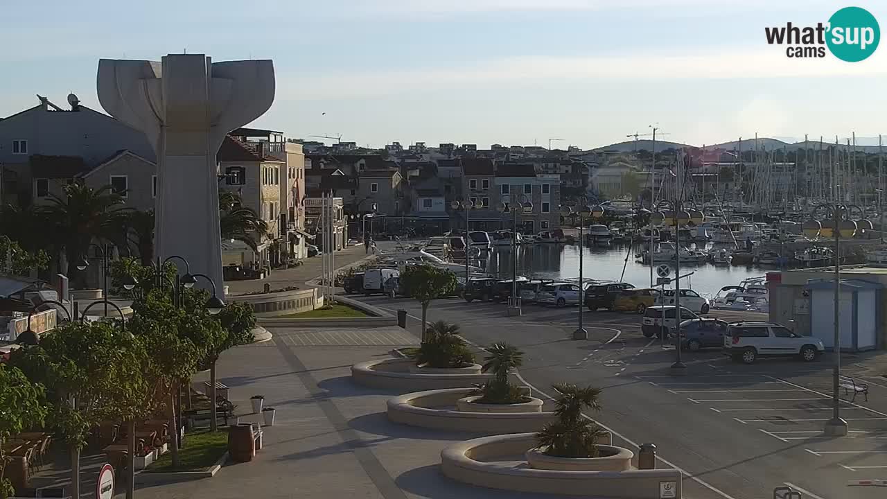 Vodice Live webcam – marina and  seafront