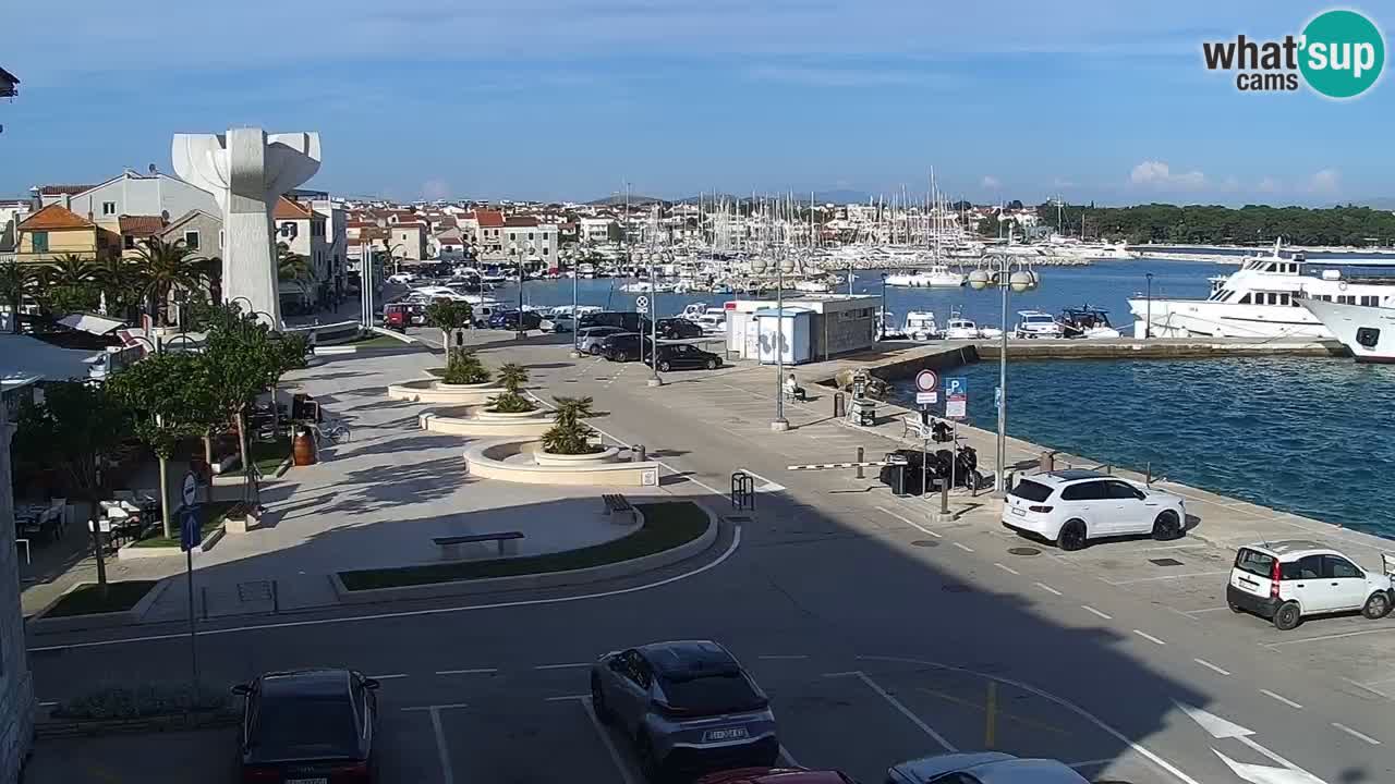 Vodice Live webcam – marina and  seafront