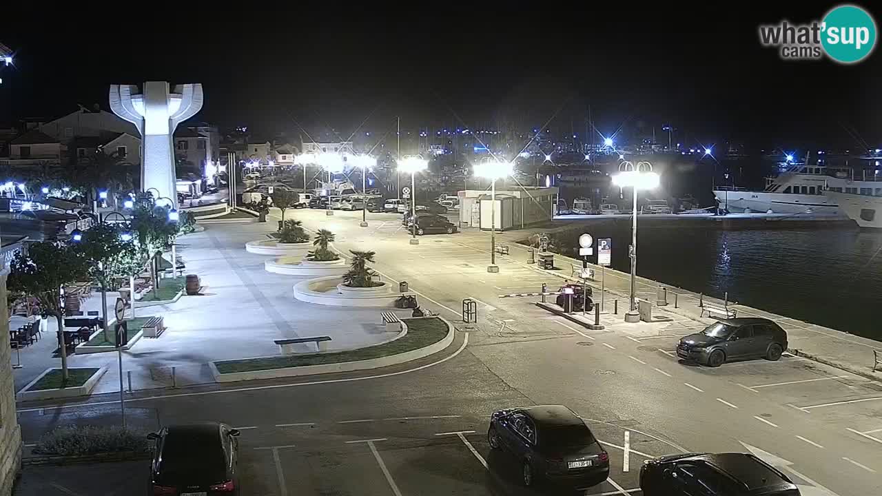 Vodice Live webcam – marina and  seafront