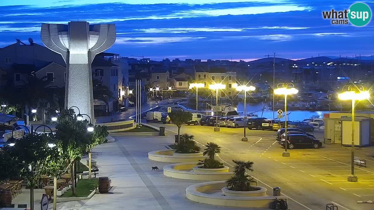 Vodice Live webcam – marina and  seafront