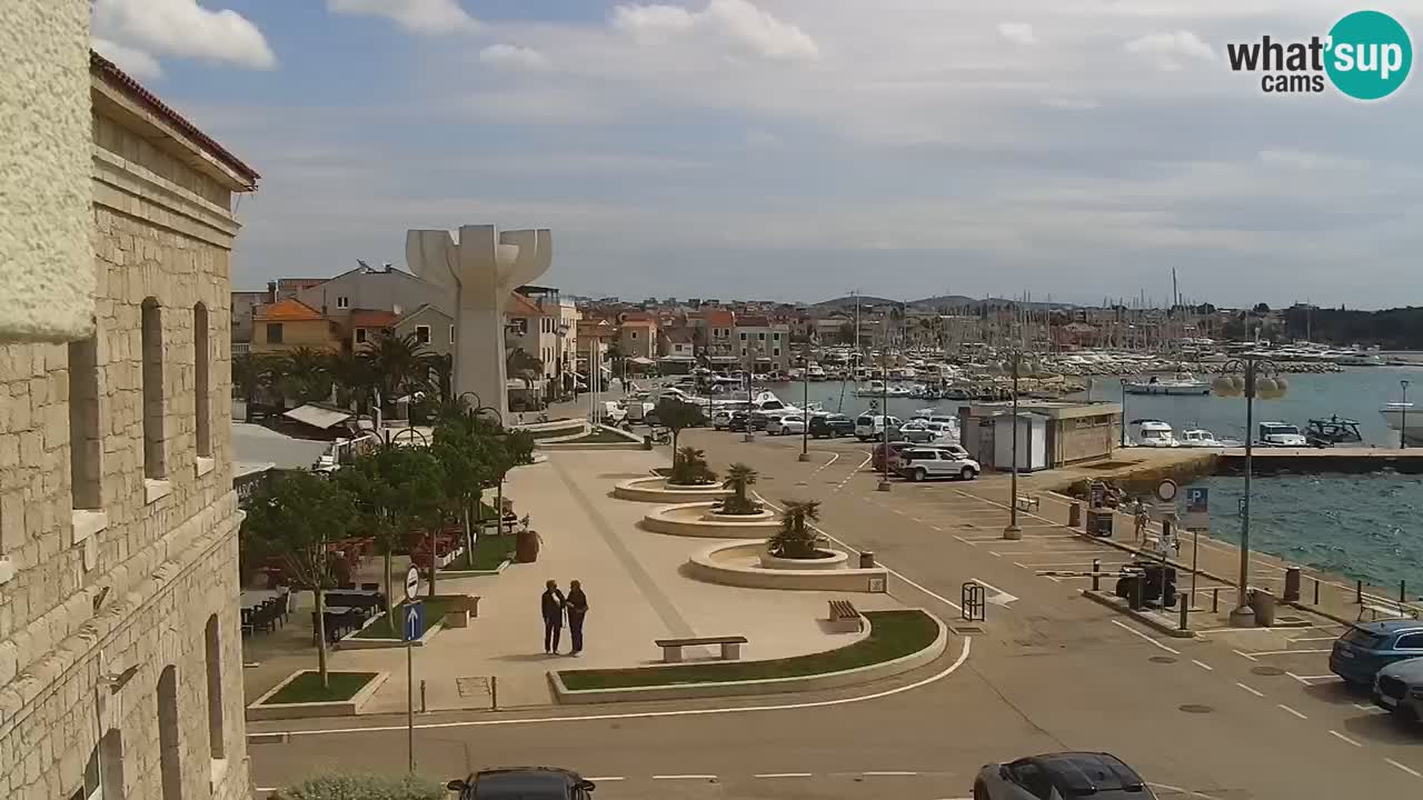 Vodice Live webcam – marina and  seafront