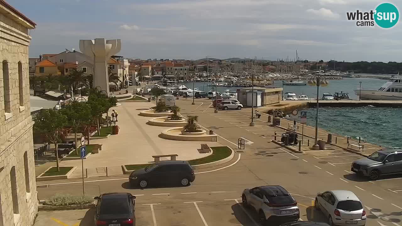 Vodice Live webcam – marina and  seafront