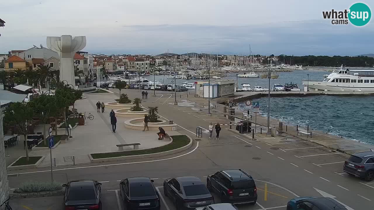 Vodice Live webcam – marina and  seafront