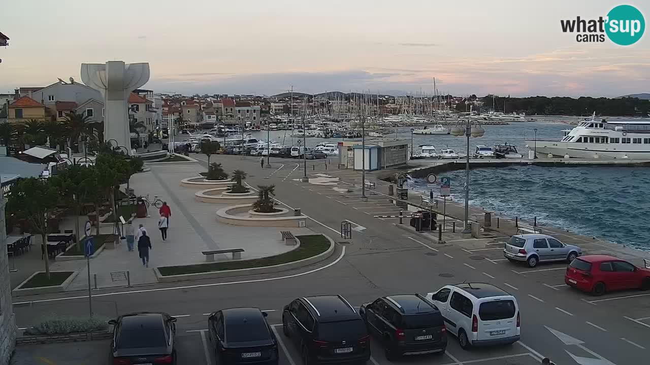 Vodice Live webcam – marina and  seafront