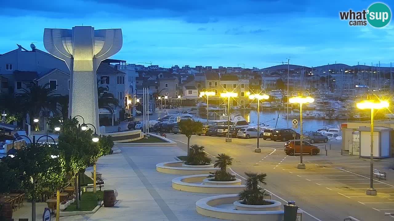 Vodice Live webcam – marina and  seafront