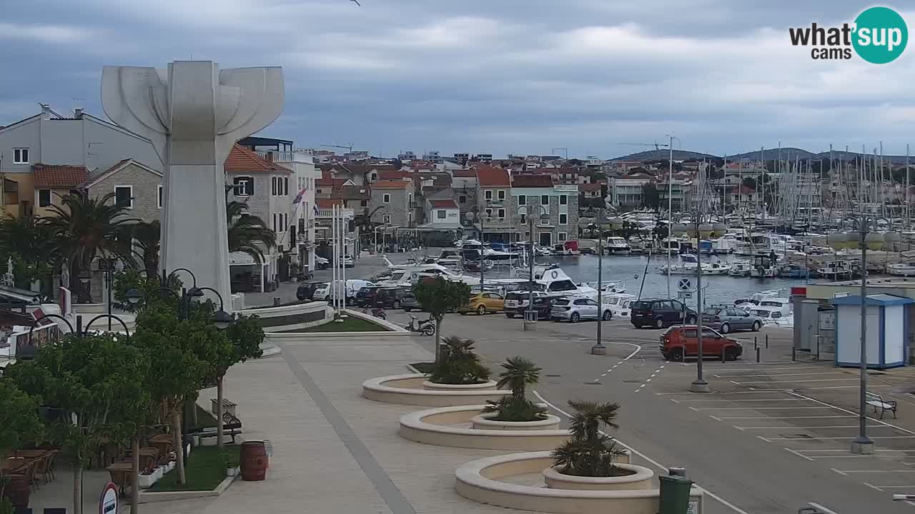 Vodice Live webcam – marina and  seafront