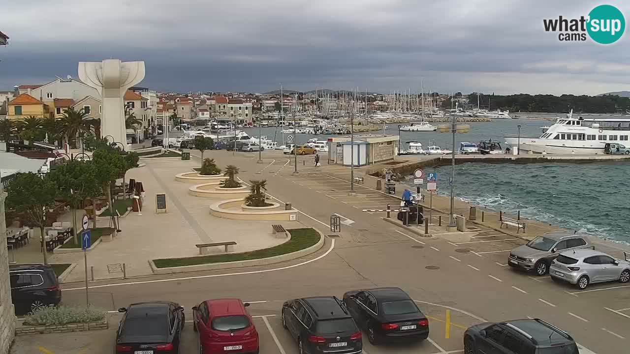 Vodice Live webcam – marina and  seafront