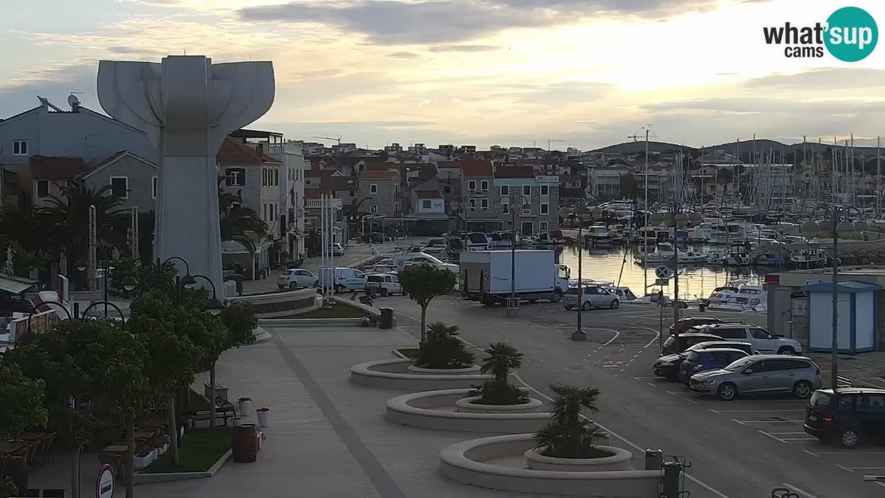 Vodice Live webcam – marina and  seafront