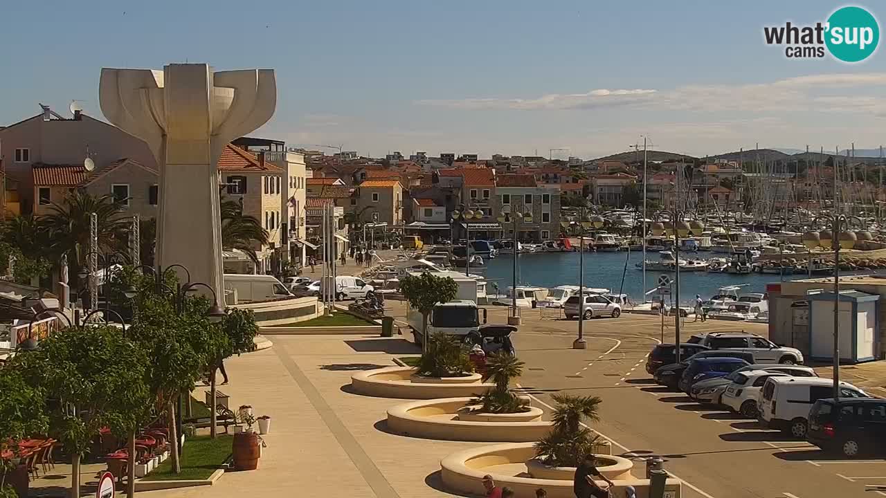 Vodice Live webcam – marina and  seafront
