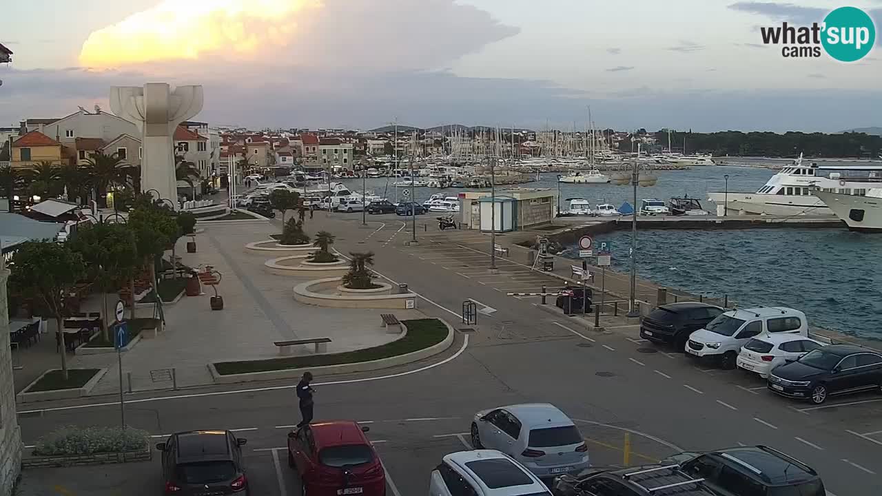 Vodice Live webcam – marina and  seafront
