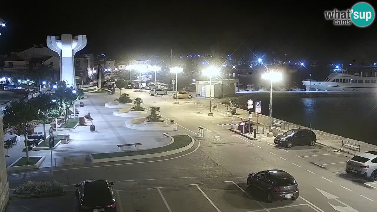 Vodice Live webcam – marina and  seafront
